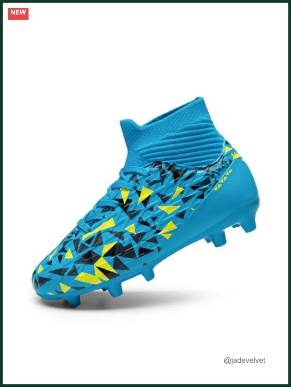 Boys Youth High Top Football Cleats Firm Ground Soccer Training